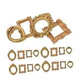 Opciones de exhibición versátiles: estos pequeños marcos de fotos vintage son para exhibir joyas, configuraciones de fotografía o muebles de casas de muñecas, resaltando la belleza de sus artículos, pequeños marcos de fotos de resina, pequeños marcos de fotos vintage