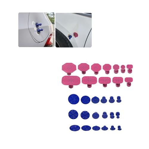 Image of 126pcs Car Body Dent Removal Pulling Tabs,Dent Puller Tabs,Paintless Repair Tool,Glue Tabs for Automobile Dent Repair Hail Damage Removal Tools
