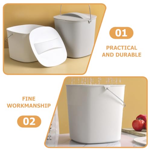 Bote de basura de cocina plástico doble compartimento 1.6 lb miniatura 7