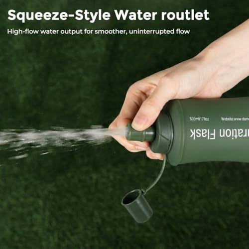 Image of PROBEROS Soft Flask 500ml TPU Collapsible Water Bottle with Soft Bite Valve for Running Hiking Cycling Outdoor Hydration