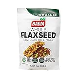 Badia Organic Flax Seed Whole, 8 oz Resealable Bag – Superfood, Rich in Omega-3, Fiber, and Essential Nutrients