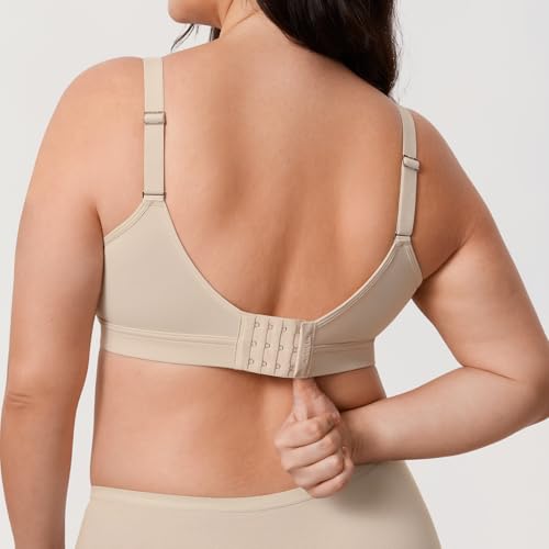 Image of AISILIN Women's Plus Size Wireless Bra Support Comfort Full Coverage Unlined No Underwire Smooth