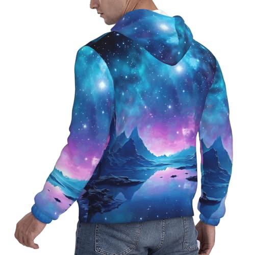 Men's Fleece Pullover Hoodie Long Sleeve Hooded Cool star river Sweatshirt Casual Shirts With Pockets4