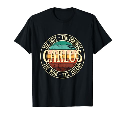 Carlos vintage for men gift idea funny name gifts T-Shirt