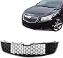 Titanium Plus Autoparts 2011-2014 Compatible With CHEVROLET Chevy Cruze Front Grille Grill Chrome Black GM1200624 96981093