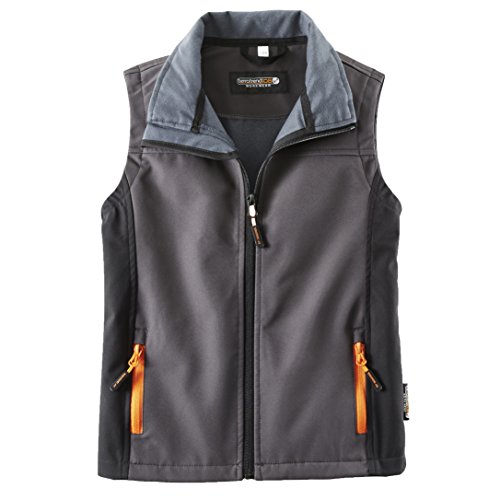 Terratrend Job 30264-104-6310 Softshell - Chaleco para niños, talla 104, color gris oscuro y negro