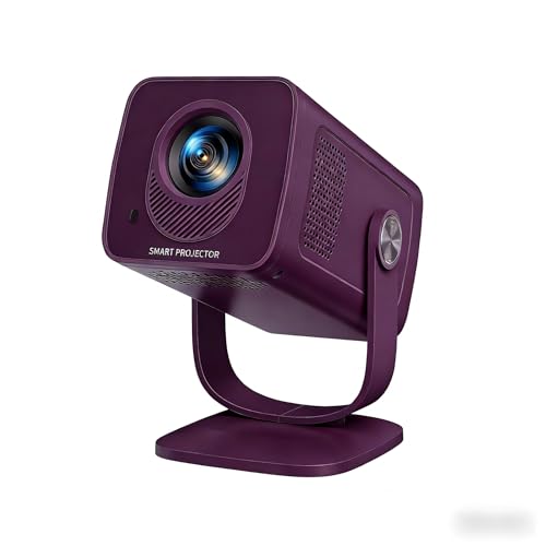 Mini Projecteur 4K【App Intégrée & Auto Keystone】 Android 13, Videoprojecteur Portable WiFi6 Bluetooth 5.4 avec Rotation 270°, TOPTRO Mini Video Projecteur Portable 1080P FHD Home Cinéma-Violet foncé