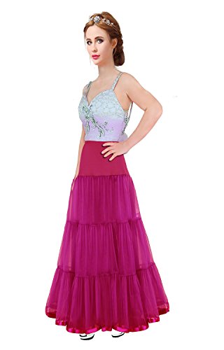 Image of Women's Floor Length Wedding Petticoat Long Underskirt for Formal Dress S-3XL