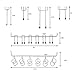 208Pcs Pegboard Hooks Assortment with 3 Pegboard Baskets Organizing Tools Garage Storage System for Kitchen Craft Room