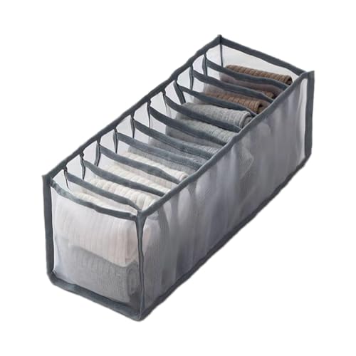 Asuinxurr Organizador de ropa interior para sujetador, organizador de calcetines, lavable, plegable, organizador de ropa (-11 compartimentos)