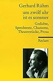 uhren umstellung sommer winterzeit  um zwölf uhr ist es sommer: Gedichte, Sprechtexte, Chansons, Theaterstücke, Prosa (Reclams Universal-Bibliothek)