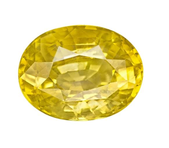 Saphir jaune de Ceylan 10,25 carats non traité, pierre précieuse Pukhraj naturelle AAA+