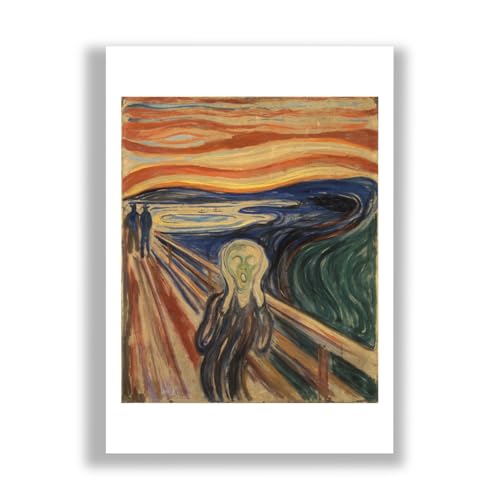 Edvard Munch Le Cri sketch impression d'art mat XL au rendu d'exposition premium