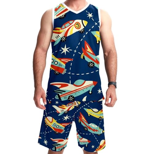 Combinaison de basket-ball unisexe avec poches et uniforme d'équipe dessin animé 5XL