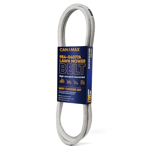 Image of Canamax 954-04077A Deck Belt - Fits 50 inch Deck Cub Cadet LT1050 XT1 LT50 Troy Bilt MTD Toro 112-0332 GT2100 GT2200 Lawn Mower - 954-04077 754-04077 754-04077A | Aramid Cord | 5 /8 inch x 134 inch