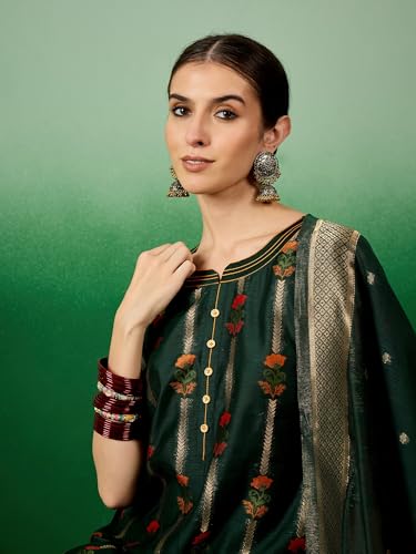 Image of arriva fab Women's Embroidery Kurta Set With Duppata