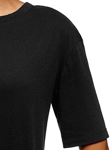 Oodji Ultra Donna T-Shirt Larga con Scollo