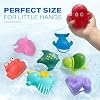 LotFancy Bath Toy, 8PCS Mold Free Bath Toys for Kids Ages 1-3, No Holes Baby Bath Toys for Toddlers 2-4, Ocean Sea Animal Bathtub Toys, Soft Floating Pool Water Table Toys