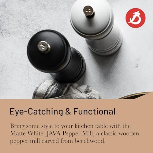 Marlux p247.210303 Karabiber Değirmeni Ahşap Beyaz Mat 5,5 x 5,5 x 21 cm - Görsel 3