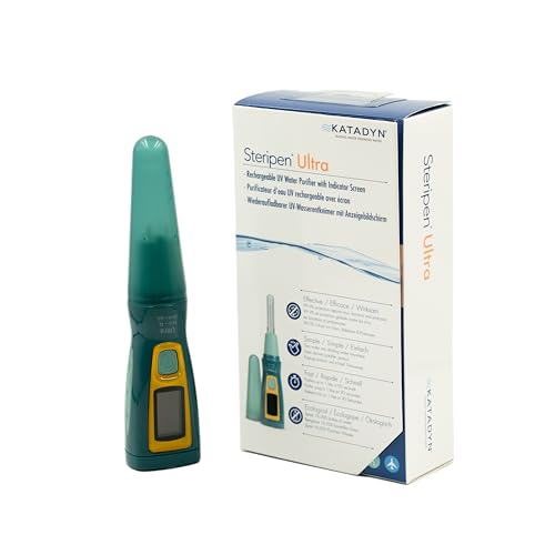 Katadyn Steripen Ultra Portable UV Water Purifier – Rechargeable 2200mAh Battery, Eliminates 99.99% Microorganisms, Fast Water Treatment for Hiking, Camping & Travel