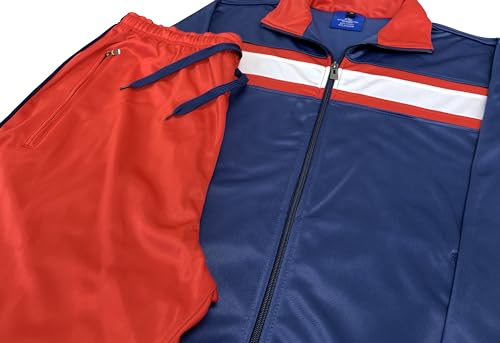 Men's Tracksuit contrast Color 2-piece Set2