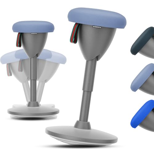 Image of Adjustable Standing Desk Chair, Ergonomic Wobble Stool Standing Desk Stool, Encourage Good Posture, Height Adjustable Stool 19-35 inch, Non-Slip Base, Active Chairs for Adults