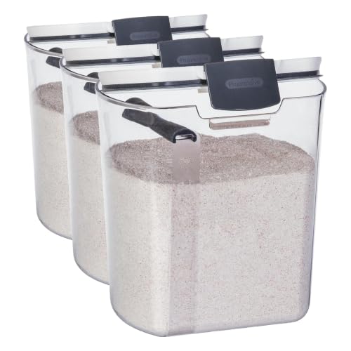Image of ProKeeper Flour Storage Container, 4-Quart, BPA-Free Plastic, Dishwasher Safe (Pack of 3)