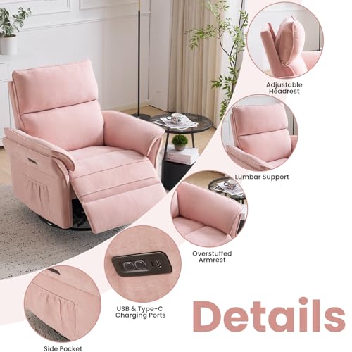 Sillón Recliner Plegable rosa miniatura 7