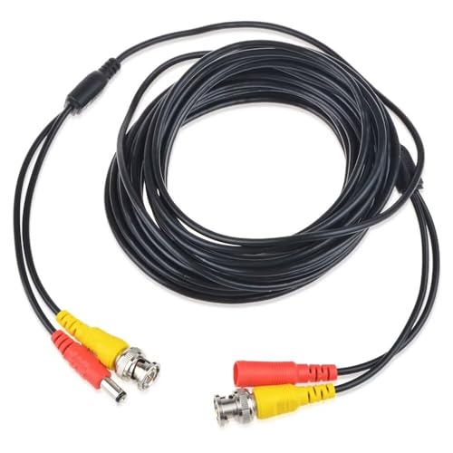 MDCGPower 25ft Black CCTV BNC Video Power Cable DVR Surveillance Camera Wire Cord