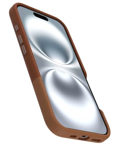 Image of OtterBox iPhone 16 Plus Statement Series Cactus Leather for MagSafe - Sunlit Sienna Brown