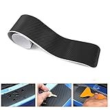 Größe: ca. 90 cm * 7.0 cm * 0,3 cm; Material: Selbstklebende 3D Carbon Folie; Farbe: schwarz