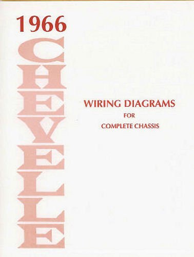 1966 CHEVROLET CHEVELLE COMPLETE FACTORY SET OF ELECTRICAL WIRING DIAGRAMS & SCHEMATICS GUIDE - 8 PAGES.