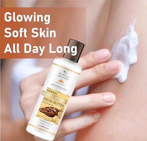 Image of Khadi Herbal Cocoa Butter Moisturizing Cream for Dry Skin | Daily Nourishing Skin Care for Soft and Smooth Skin 400ml.