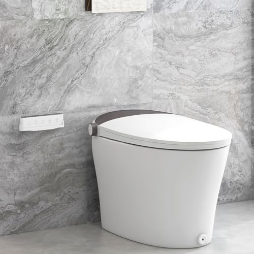 Giantex GT8186US-WH-BA Smart Toilet, Elongated Bidet Toilet cover