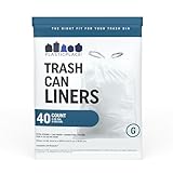 Plasticplace 6-8 Gallon Trash Bags│Compatible with Brabantia│Code G Size│White Bin Liners │1.2 Mil │ 16.5' x 30' (40 Count)