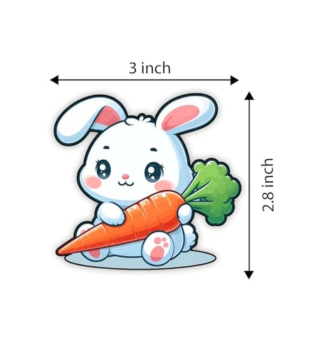 Image of Gift Me Bazar Wooden Rabbit Cartoon Fridge Magnet for Decoration | Fridge Magnets for Refrigerator & Almirah Decor | Home, Kitchen and Office Decoration Multicolor (Design 2)