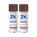 Rust-Oleum 334018-2PK Painter's Touch 2X Ultra Cover Primer Spray, 12 oz, Flat Red, 2 Pack
