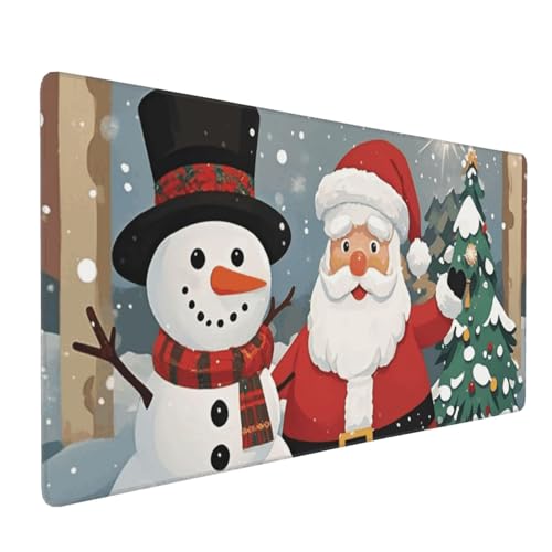 Tapis de souris Noël grand modèle bonhomme de neige cadeau idéal pour bureau