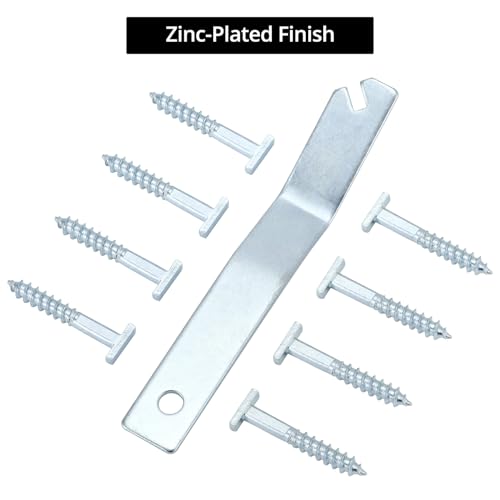 Image of QWORK T-Screw Security Hangers, 100 Pcs T Head Security Screws & 3 Pcs T Screw Wrenches - Secure Picture Frames, Lock Artwork
