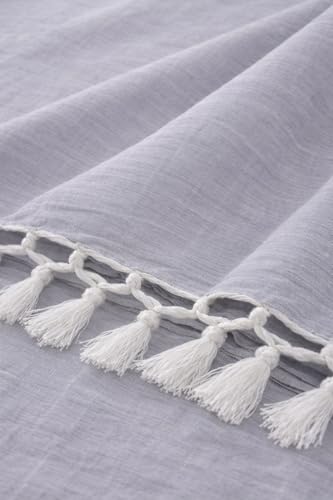 Image of Soft Dull Cotton Bhagalpuri Chadar for Summer | Lightweight and Breathable Chadar for Sleeping | Odhne Wali Chadar for All Season Use Blanket (Grey)