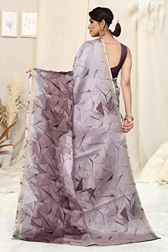 Image of MIRCHI FASHION Saree for Woman Cotton Blend Geometric Printed | Polished Professional Office Wear and Regular Daily Sari with Blouse Piece