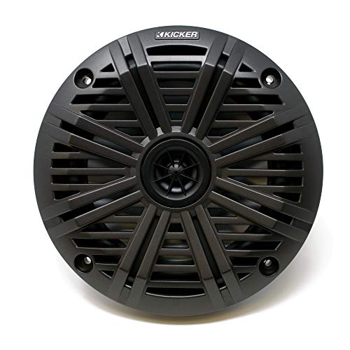 Image of KICKER 6.5 inch LED Marine Speakers (3 Pair) Charcoal Salt Water Grills OEM Replacement Speakers