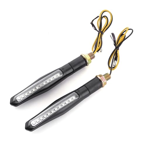 Intermitentes de moto universales con luz ámbar secuencial para motocross