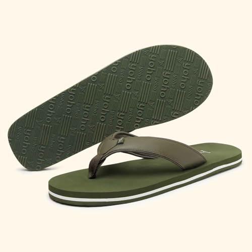 Image of YOHO OAK's Big Size Slipper for Big Feet Mens |Soft Ortho slippers | Soft comfortable and stylish flip flop slippers for men| Plus size slipper