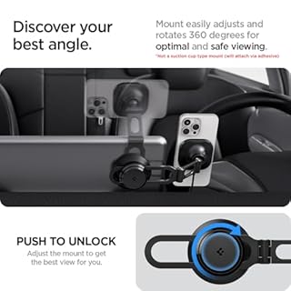 Spigen OneTap Pro 3 Tesla Phone Mount (Foladable and Hidden) for All Tesla Model Y/3/S/X/Cybertruck with Charging- Designed for MagSafe Compatible iPhones, Pixel, Galaxy Phones