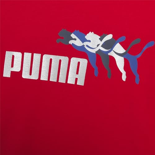 Image of Puma Boys' Short Sleeve Cotton Graphic T-Shirt, Crewneck