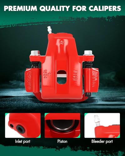 Image of SCITOO Rear Left+Right Brake Calipers With Bracket 19B3277 19B3276 Red Compatible For Toyota For Sequoia 2008-2015 For Toyota For Tundra 2007-2015