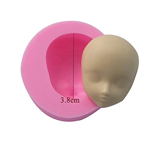 Carunke Fondant Decoration Mould Candy Clay Girl Face Moulds