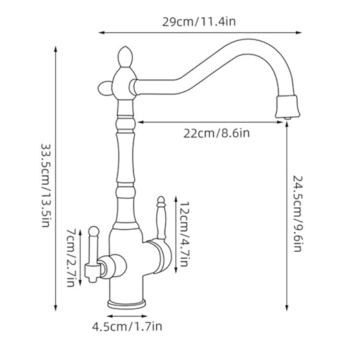 Bec pivotant à 360° pour robinet cuisine eau potable filtrée