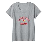 Womens Illinois State University Redbirds Mom V-Neck T-Shirt